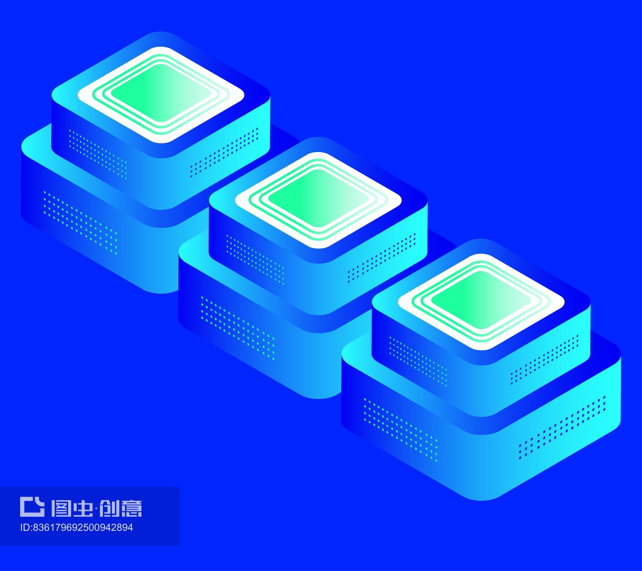 科技凈化器服務器插畫