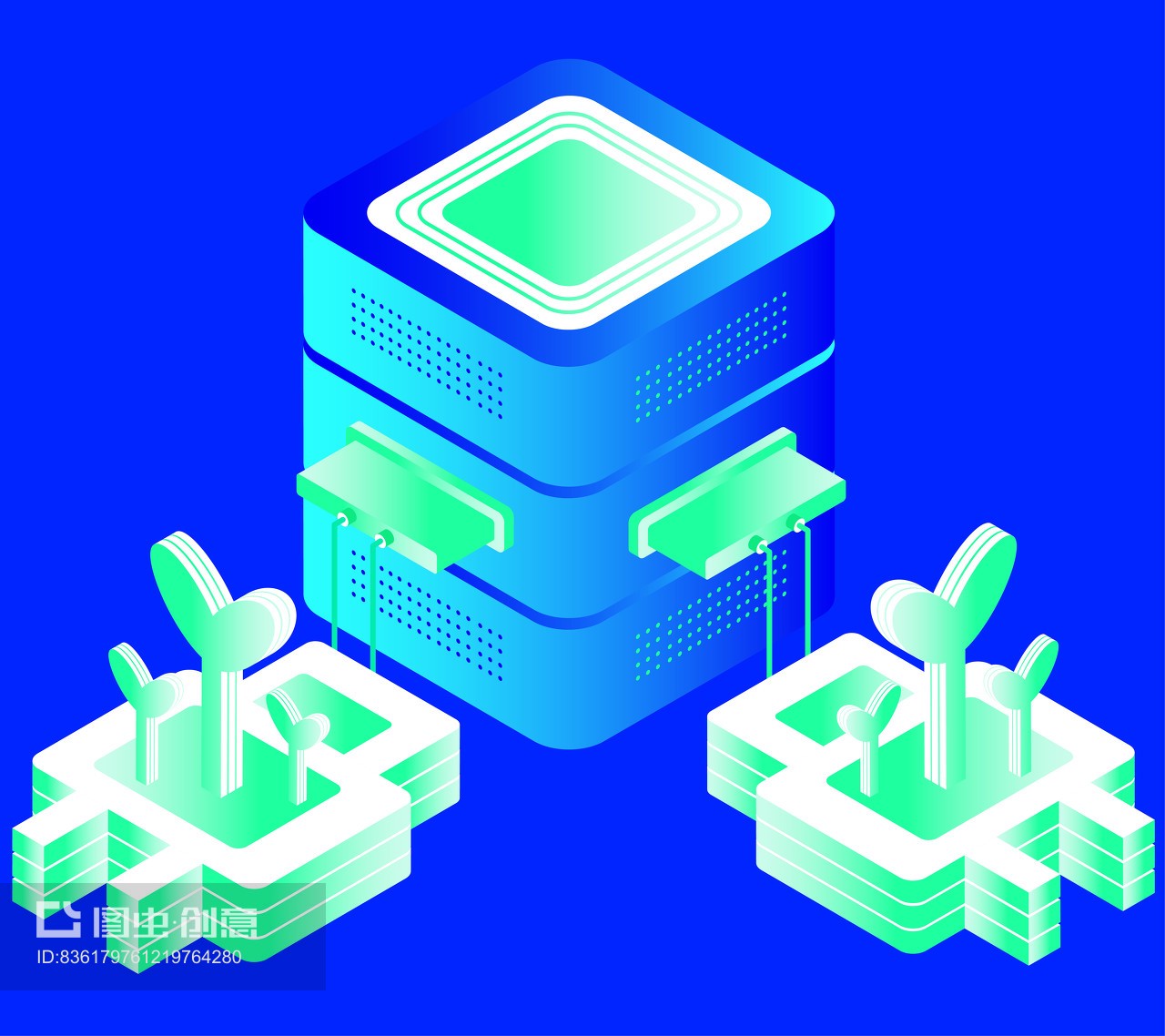 科技未來節(jié)能環(huán)保智能凈化插畫